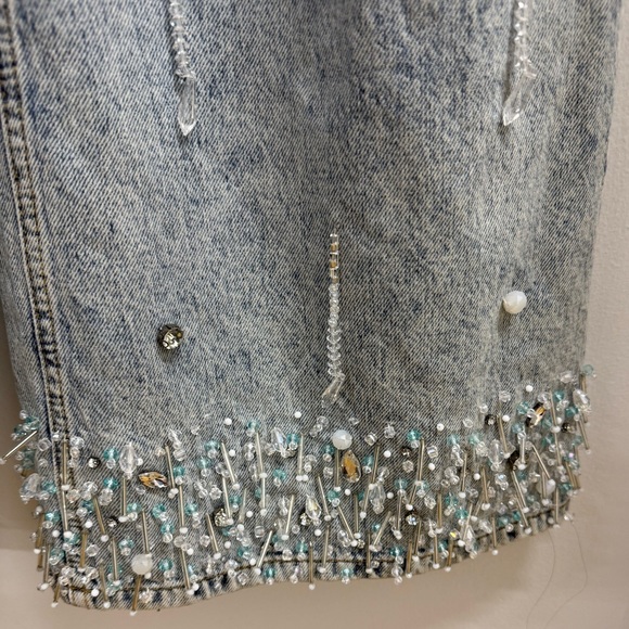 NWT ITMFL Embellished Distressed Flare Jeans - Picture 8 of 12